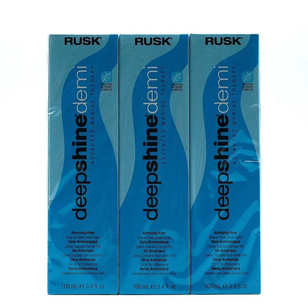 RUSK‎ Deepshine Demi Hair Color 6.8CH Dark Chocolate Blonde 100ml 3-Pack NEW